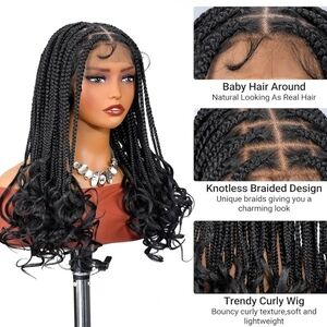 Trendy Knotless Braided Wig - Black